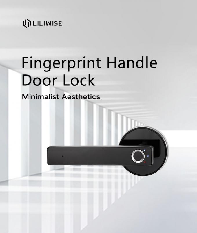 Замок ручки двери цифров умного черного простого биометрического отпечатка пальцев электронный 0