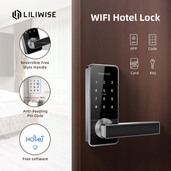 Система замка гостиницы ручки двери замков гостиницы RFID Wifi электронная умная 3