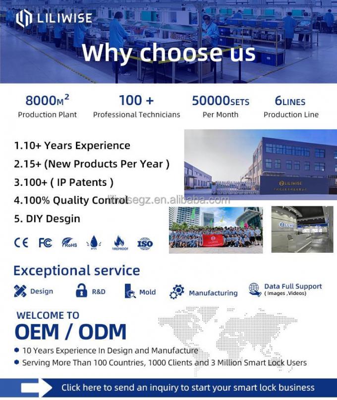 Liliwise Waterproof Tuya APP WiFi BLE Fingerprint Smart Lock Slim Door Lock for Narrow Profile Aluminum Doors Wooden Door 0