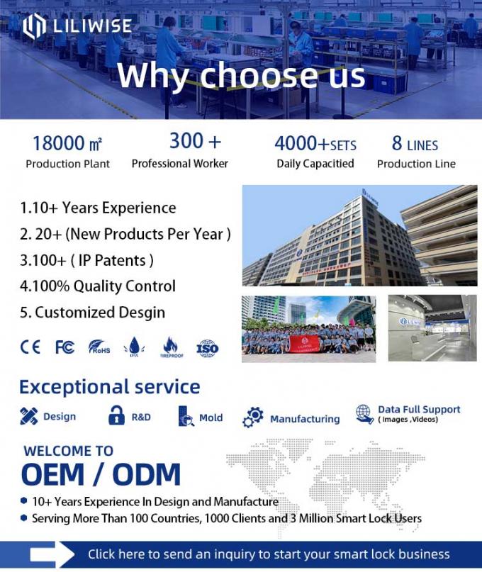 Лиливайз водонепроницаемая стальная цифровая дверь отпечатков пальцев TTlock Smart Door Lock BLE Wifi Slim Smart Lock 0