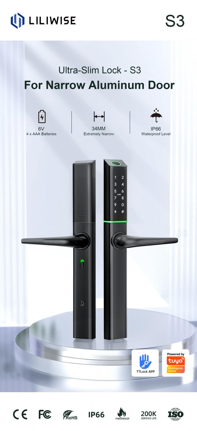Liliwise Custom Водостойкий Алюминиевый Электронный Внешний Замок Tuya Ttlock Matter Умные Замки Без Ключа 2