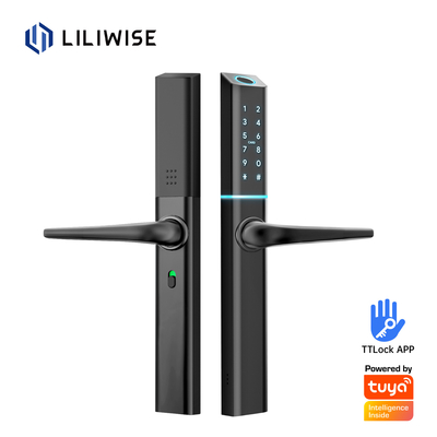 Liliwise Wifi водонепроницаемый электронный безключевой замок Алюминиевый дверной замок Ультратонкий цифровой умный дверной замок