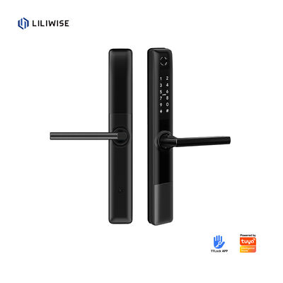 Liliwise водонепроницаемая Tuya APP WiFi BLE отпечаток пальца умный замок стройный дверной замок для узкого профиля Алюминиевые двери Деревянные двери