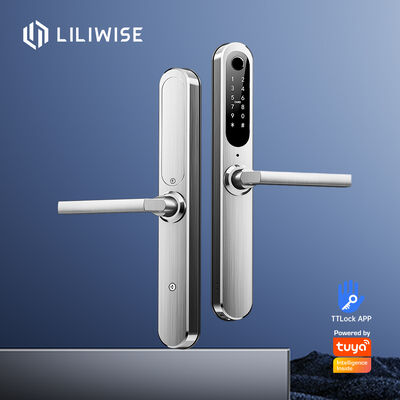 Liliwise Custom Security Электронный водонепроницаемый Ip66 Цифровой Ключ Tuya Wifi Отпечаток пальцев Сдвижной Слим умный дверной замок