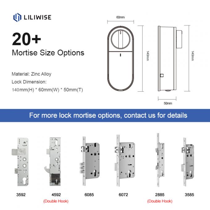 Liliwise OEM ODM Retrofit Smart Lock Digital Door Lock Электронный моторизованный смарт-дверный замок 2